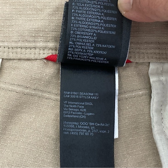 The North Face Rainier Surplus Cargo Shorts Mens Size 38 Beige Outdoor Camping - Picture 12 of 16